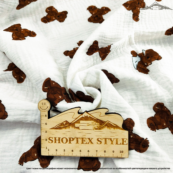 Муслин двухслойный принт №35 | ш.135 см | 120 г/м² | хлопок-100%