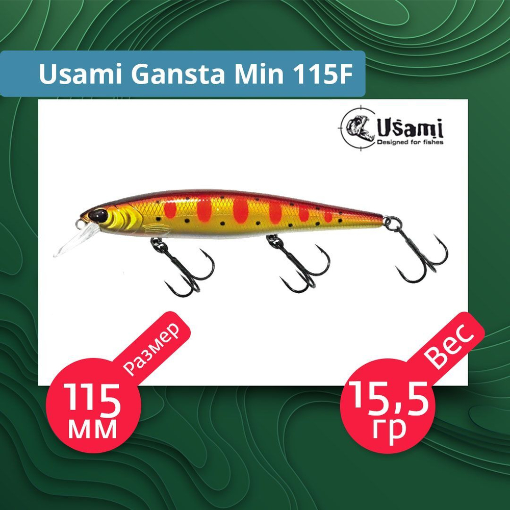 Воблер для рыбалки Usami Gansta Min