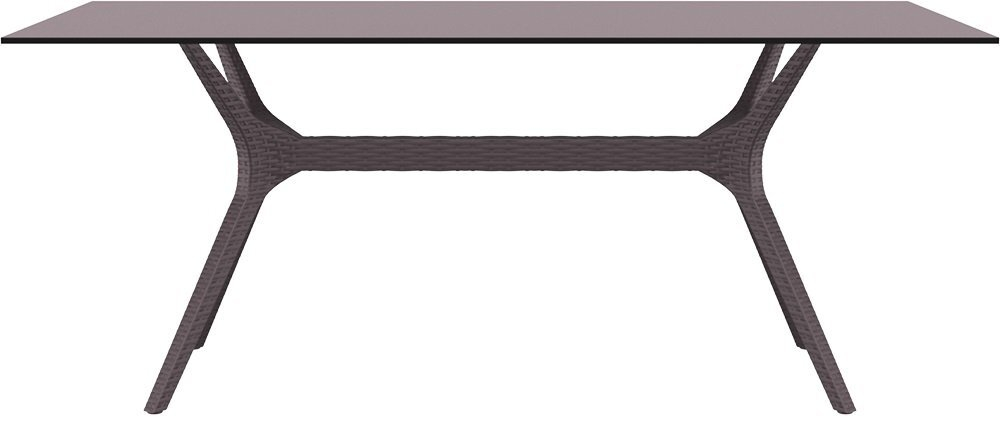 Стол пластиковый Siesta Contract Ibiza Table 180, коричневый