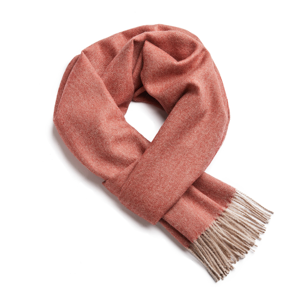 Шарф 45х200 Alpaka Fishbone Rusty Orange