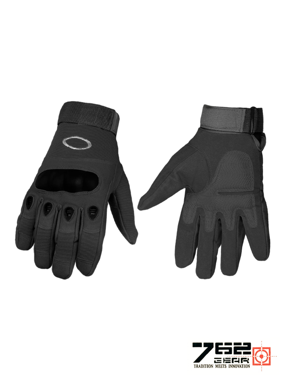 Перчатки полнопалые с костяшками Oakley (Tactica 7.62 Gear) Factory Pilot Gloves (OK-324). Чёрный