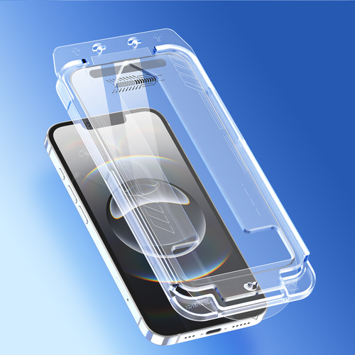 Защитное стекло серии Roga Series 2.5D от Dux Ducis с комплектом для автоматического выравнивания и от пыли для iPhone 16e