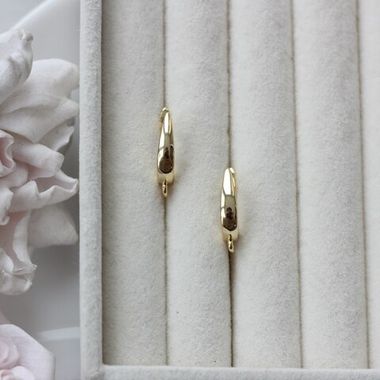 Швензы 14*4 мм с английским замком, позолота, Ш115