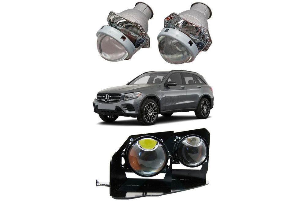 Готовый комплект для замены штатных линз LED Mercedes-Benz GLC I X253 Рестайлинг 2019-2021
