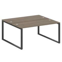 Metal System Рабочая станция на О-образном м/к БО.РАС-СП-2.4 Вяз Благородный/Металл Антрацит 1600*14