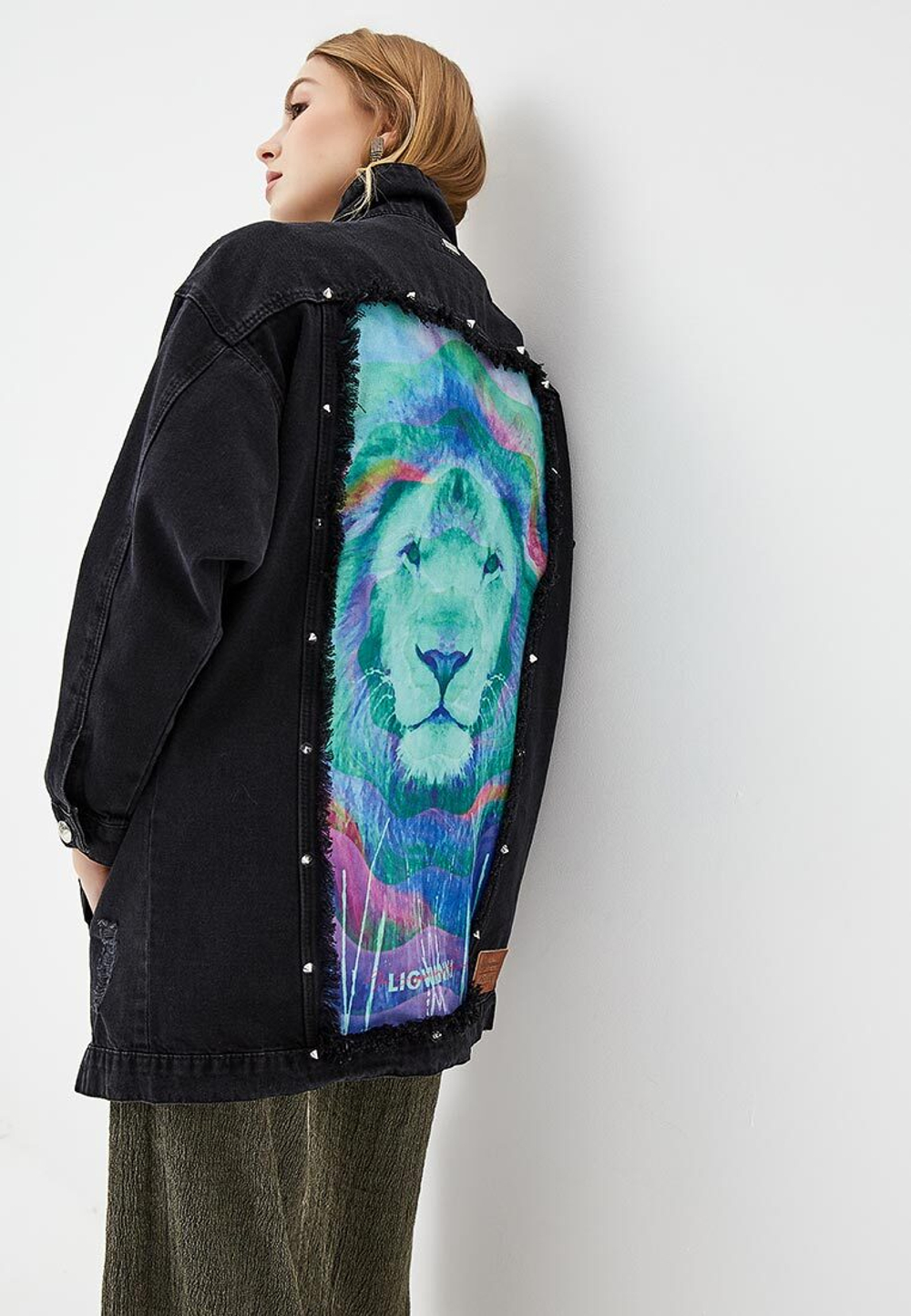 LIGVIANNI Джинсовая куртка Denim Jacket The Lion Warrior
