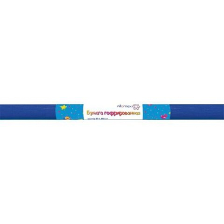 Бумага подел. 50*250 32 г/м рулон   креп синяя