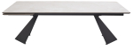 Стол М-City DISAUR Оригами 240 Айвори (Aura Ivory), керамика, Черный каркас