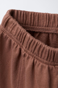 ZARA БРЮКИ BALLOON ИЗ ФУТЕРА, ТЕРРАКОТОВЫЙ