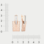 Длинные серьги для женщин из розового золота 585 пробы с фианитами (арт. РСд3365)