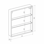 Зеркала-шкафы Reflexion Circle RF2110SR