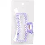 Заколка-краб для волос на блистере «Cruella- Прямоугольник», микс 6 цветов, 9 см