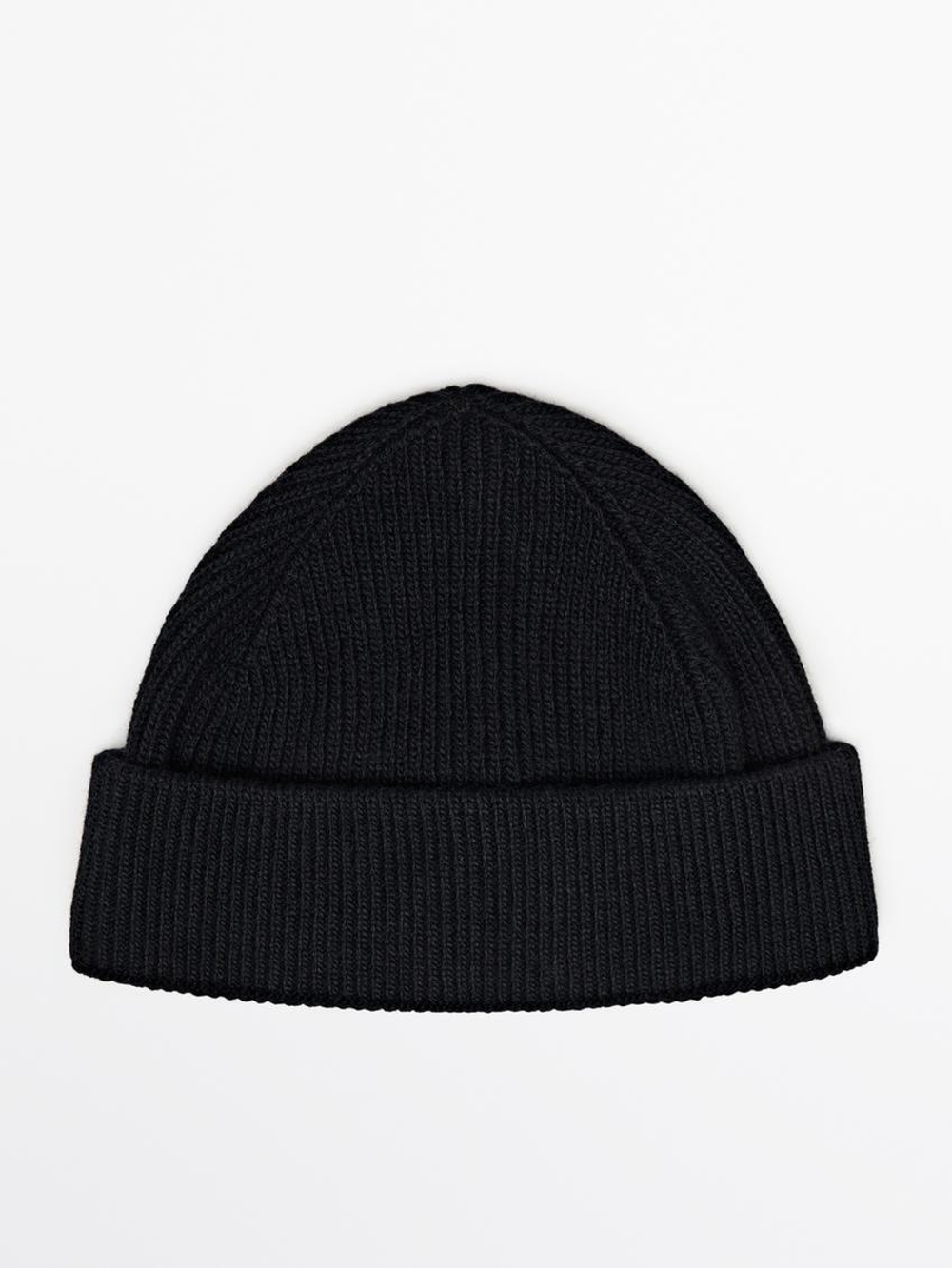 Massimo Dutti Шапка бини, темно-синий