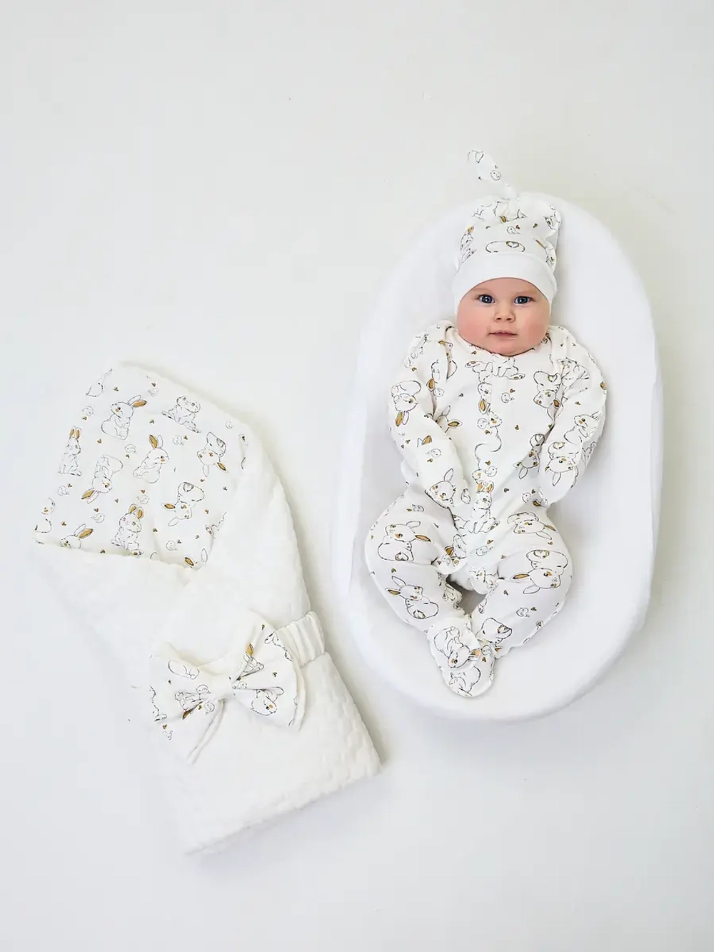 Конверт плюшевый на выписку для новорожденного осень