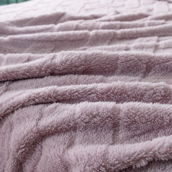 Плед СИТРЕЙД Fluffy, 150х200 см, бамбуковая микрофибра, белый, серый