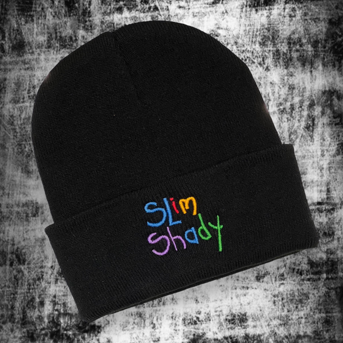 Шапка Slim Shady black с подворотом