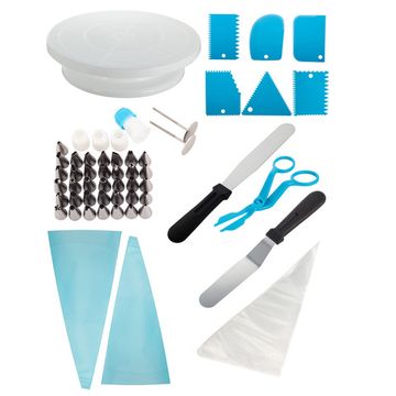 Набор кондитерских инструментов для украшения тортов Kamille KM 7825 (55 предметов)