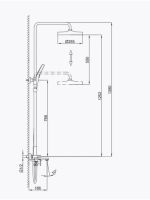 Душевая система с тропическим душем Frap F2488-3