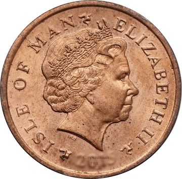 1 пенни 2004-2016 Остров Мэн