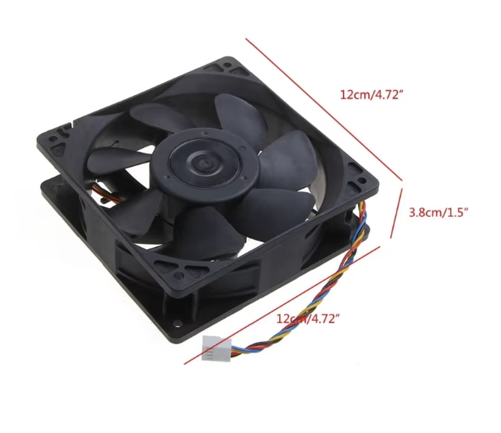 Кулер /Вентилятор YD12038HB 4 pin\12v\3.12A 120*120мм для Bitmain Antminer