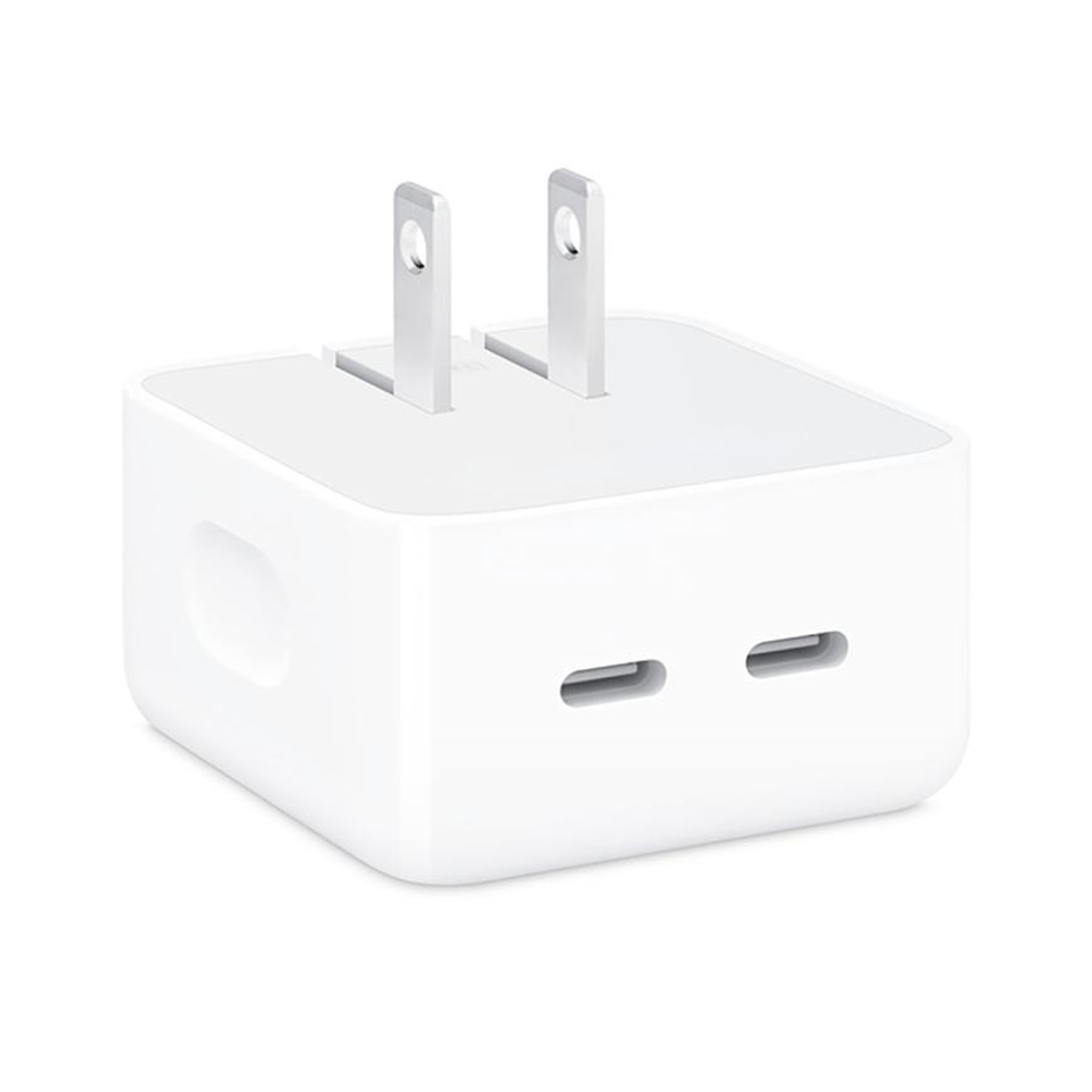Сетевое зарядное устройство Apple Compact мощностью 35 Вт (2 USB-C) L-образный адаптер питания повышенной мощности