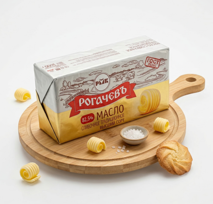 Масло сливочное Рогачевъ 82,5% 1 кг, г.Рогачев