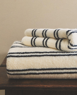 Zara Home Полотенце для лица и рук из хлопка, в полоску · 9547/013