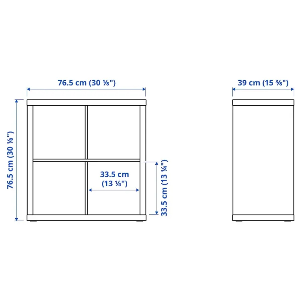 Книжный шкаф - IKEA KALLAX/КАЛЛАКС ИКЕА, 77х39х77 см, белый