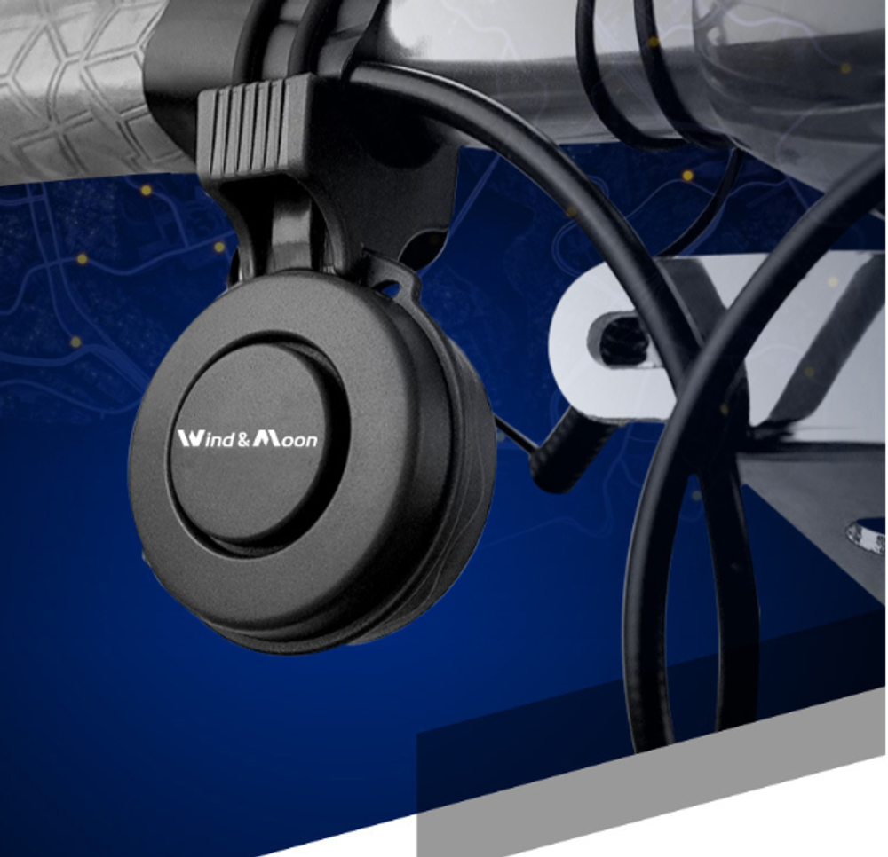 Электрический звонок Wind&Moon T002P.,130Db  USB зарядка, черный