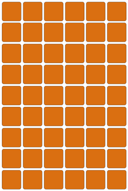 Виниловые наклейки для маркировки Policomprint М2, 20х20 мм. 108 шт.