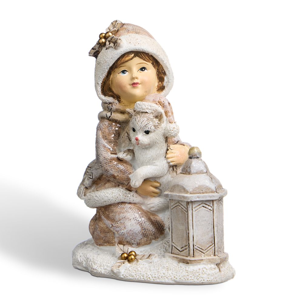 СТАТУЭТКА "ДЕВОЧКА С КОТЕНКОМ" 7,5Х5,5Х9 СМ