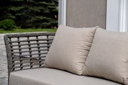 "Валенсия" лаунж-зона из искусственного ротанга, цвет серый