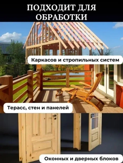 ОгнеБиоЗащита пропитка для дерева концентрат 1:15 с индикацией нанесения. II группа FIRE BIO PROF