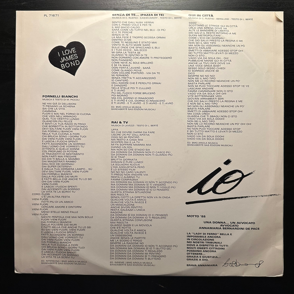 Loredana Berte - Io (Швеция 1988г.)