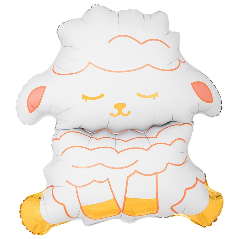 Шар Фольгированный Овечка белая милая (Белый)