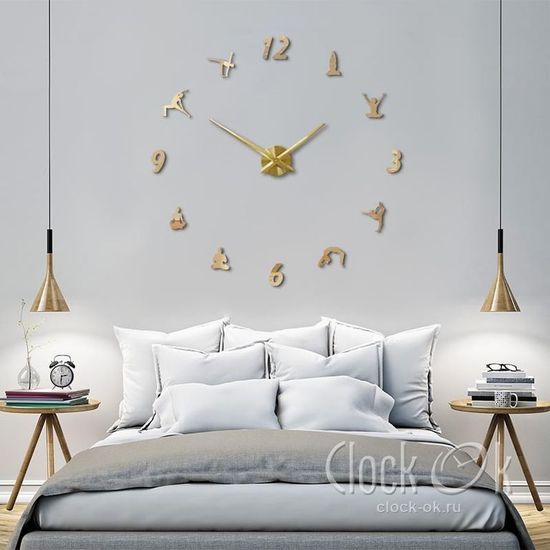 Настенные 3D часы Йога