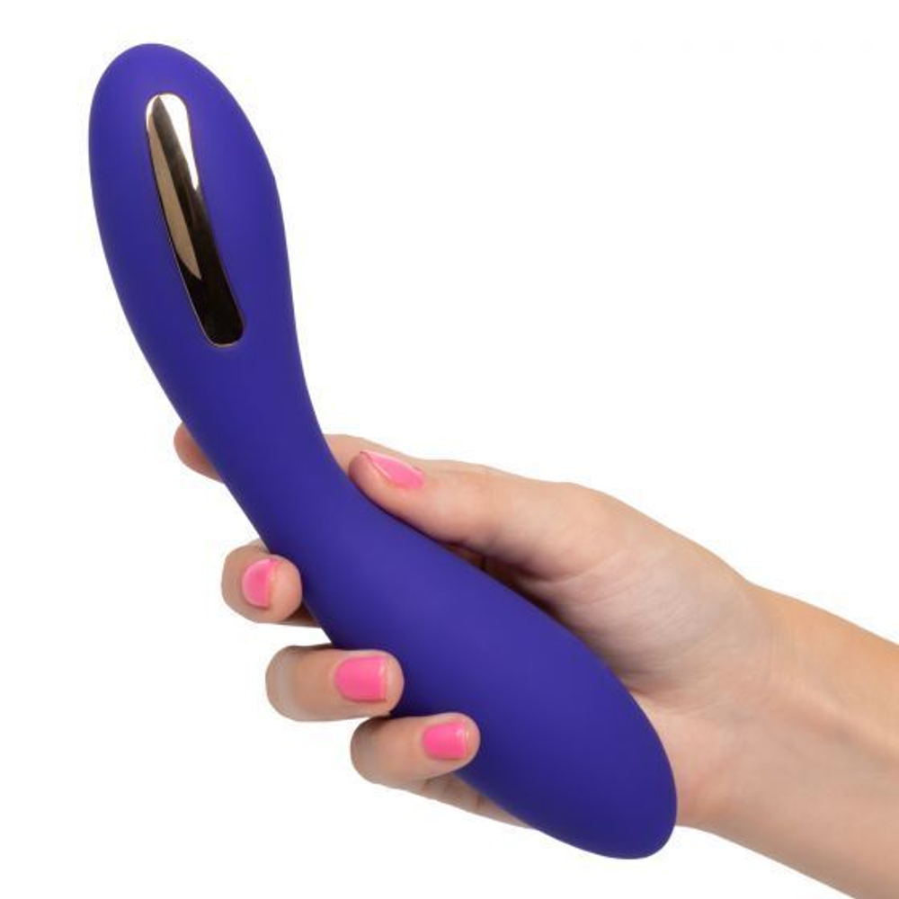 Фиолетовый вибратор с электростимуляцией Intimate E-Stimulator Wand - 21,5 см. (Цвет: фиолетовый)