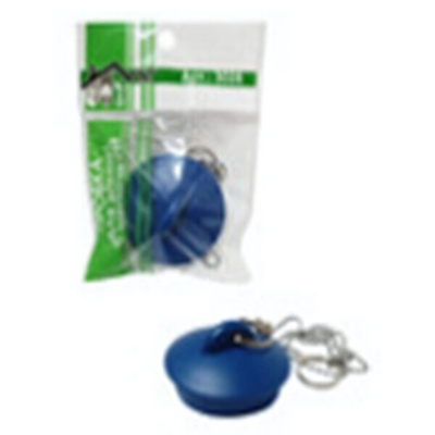 Пробка для ванны резиновая с цепочкой цвет синий