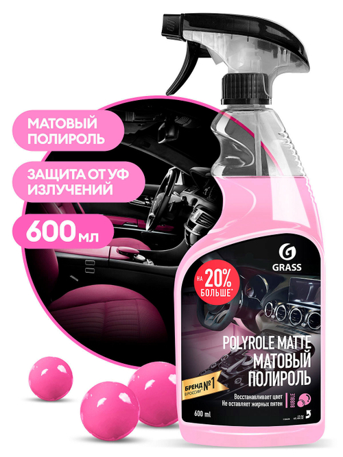 Полироль пластика матовый Grass Bubble gum (600мл)