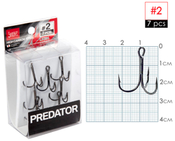 Крючки-тройники LUCKY JOHN Predator LJH234 №2, 7 шт