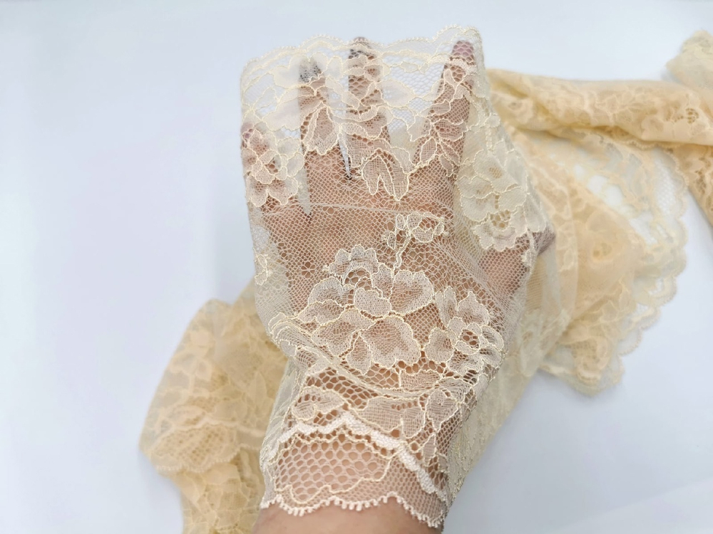 Эластичное кружево, ОПТ, 23 см, бежевое (Арт: EK-2642), м