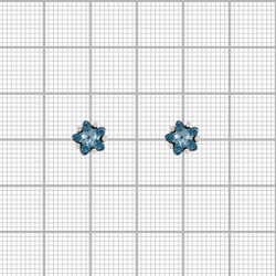 "Фуопсис" серьги в серебяном покрыти из коллекции "Эдельвейс" от Jenavi с замком пуссет