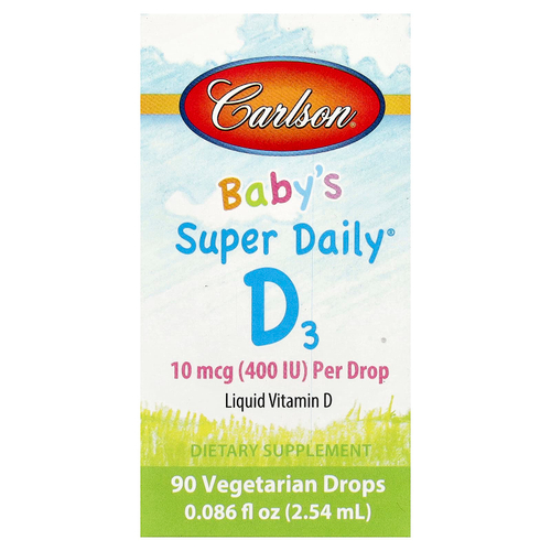 Carlson, Baby's Super Daily® D3, 2,54 мл (0,086 жидк. унции)