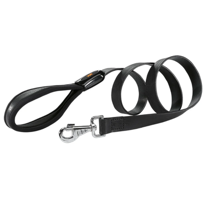 Поводок giotto g25/120 кожаный с эргономичной ручкой, чёрный