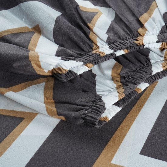 КПБ Агата коричневая, Дуэт , 70х70, простыня 180х200х30 . DOMTEKC