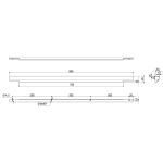 Ручка-профиль накладная L.896мм, отделка черный бархат (матовый)