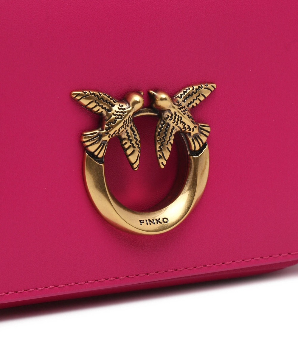 Кожаная сумка-мессенджер LOVE CLICK EXAGON BABY VITELLO Pinko - розовый(100070 A0F1)