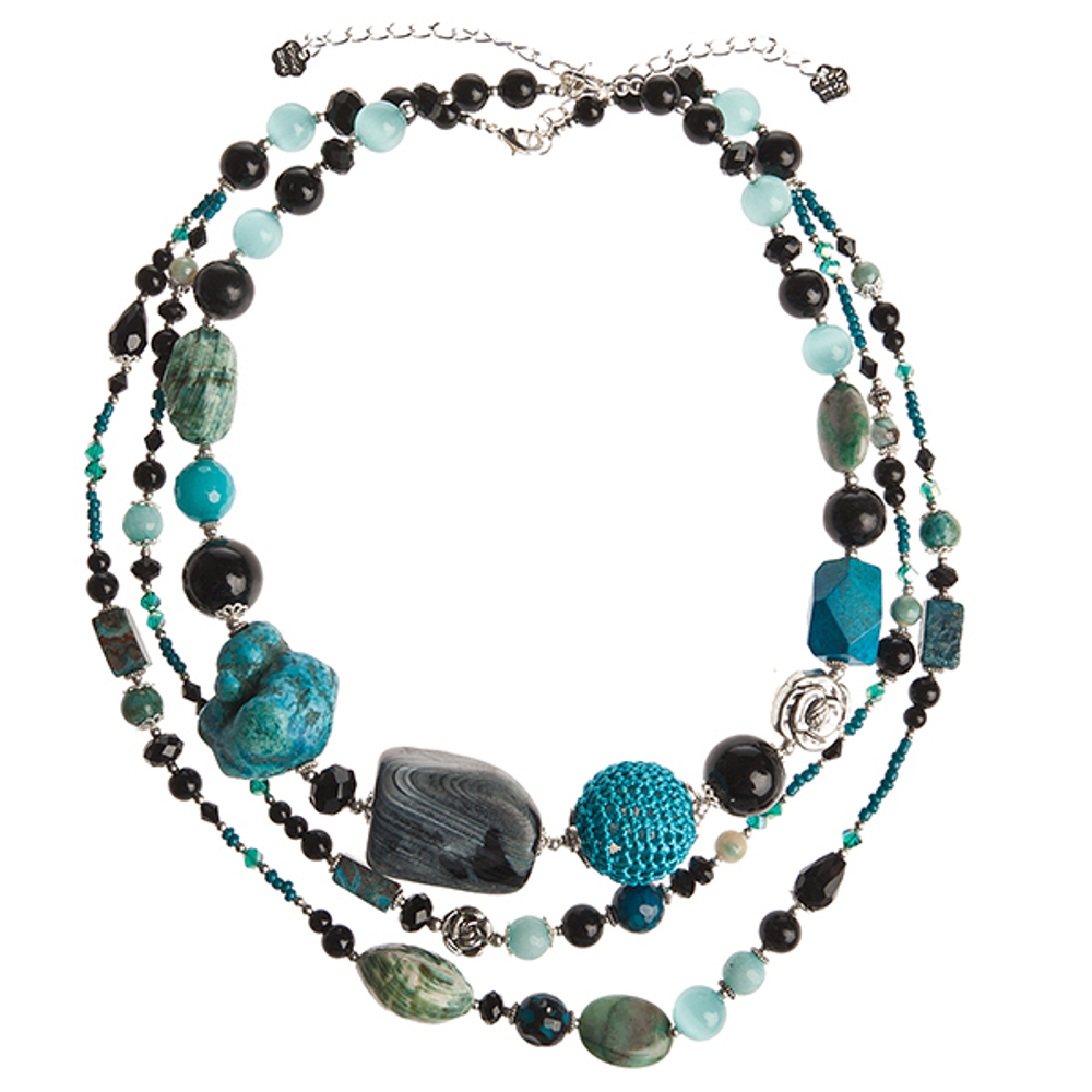 10070441 Колье Роман с камнем