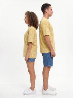 Футболка бежевый меланж  oversize
