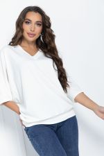 Блуза Вэнсдей (белая) Б11457 LT Collection